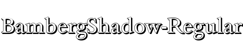 BambergShadow-Regular font preview