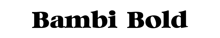 Bambi Bold font preview