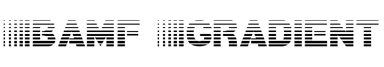 Bamf Gradient font preview