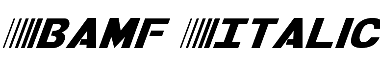 Bamf Italic font preview