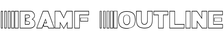 Bamf Outline font preview