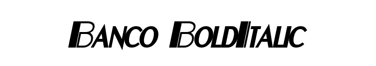 Banco BoldItalic font preview