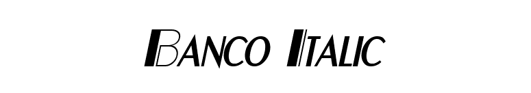 Banco Italic font preview