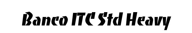 Banco ITC Std Heavy font preview