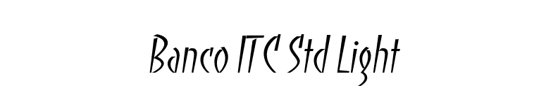 Banco ITC Std Light font preview
