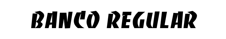 Banco Regular font preview