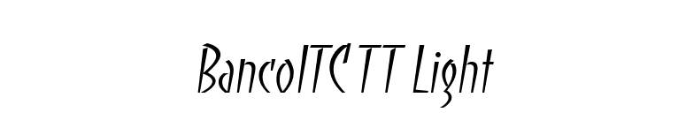 BancoITC TT Light font preview