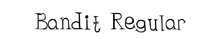 Bandit Regular font preview