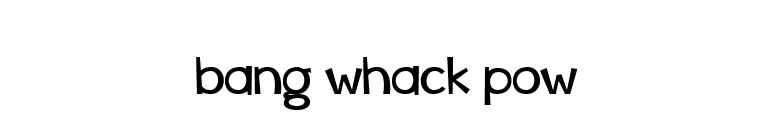 bang whack pow font preview