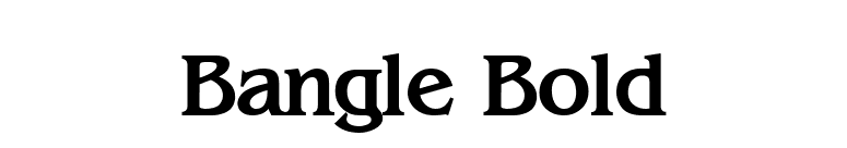 Bangle Bold font preview
