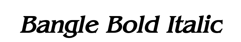 Bangle Bold Italic font preview