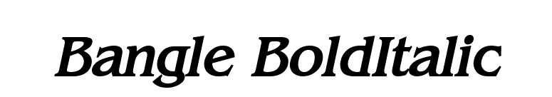 Bangle BoldItalic font preview
