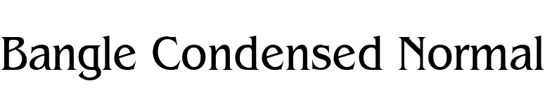 Bangle Condensed Normal font preview
