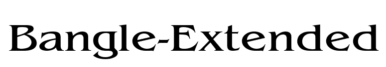 Bangle-Extended font preview