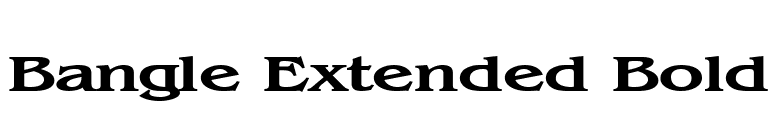 Bangle Extended Bold font preview