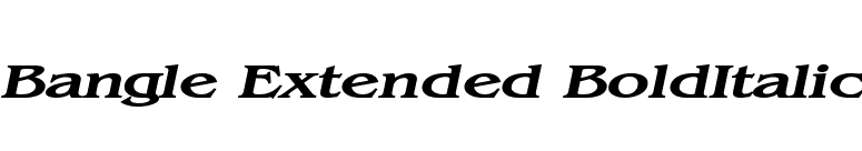 Bangle Extended BoldItalic font preview
