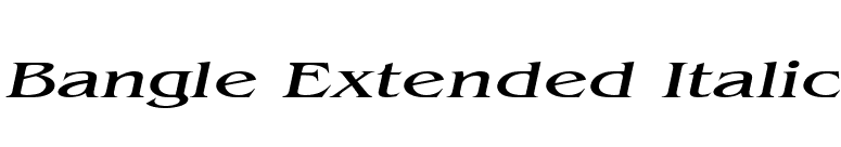 Bangle Extended Italic font preview