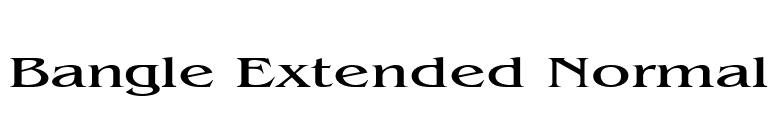 Bangle Extended Normal font preview