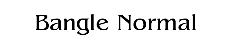 Bangle Normal font preview