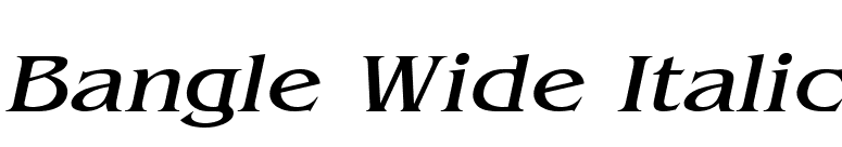 Bangle Wide Italic font preview