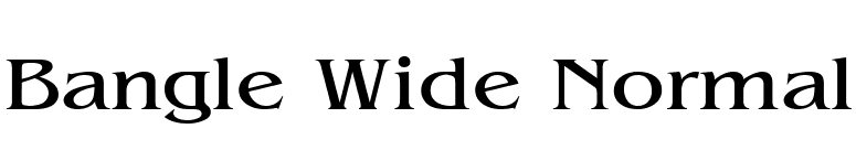 Bangle Wide Normal font preview