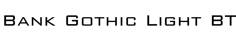 Bank Gothic Light BT font preview