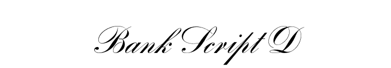 Bank Script D font preview