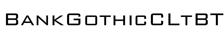 BankGothicCLtBT font preview