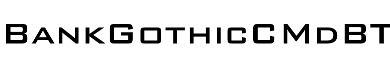 BankGothicCMdBT font preview
