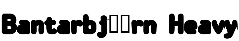 BantarbjÃ¶rn Heavy font preview
