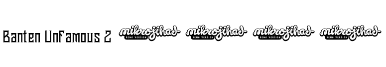 Banten Unfamous 2 DEMO font preview