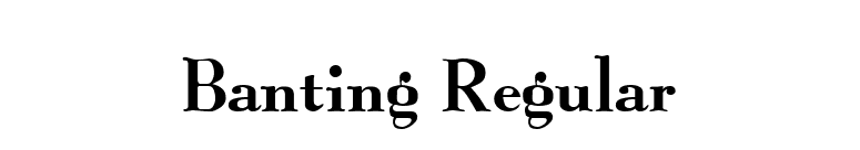 Banting Regular font preview