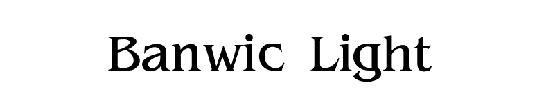 Banwic Light font preview
