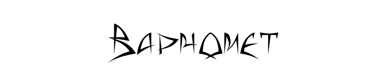 Baphomet font preview