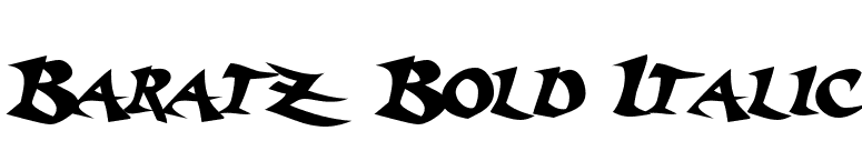 Baratz Bold Italic font preview
