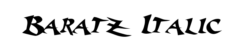 Baratz Italic font preview