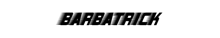 Barbatrick font preview