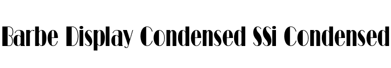 Barbe Display Condensed SSi Condensed font preview