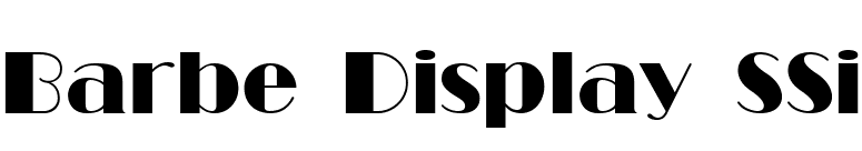 Barbe Display SSi font preview