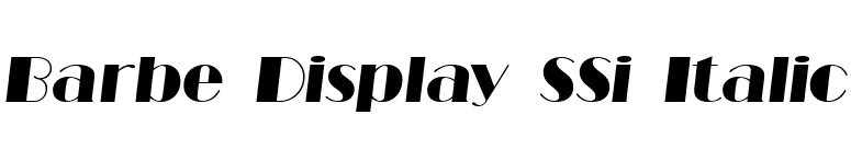 Barbe Display SSi Italic font preview