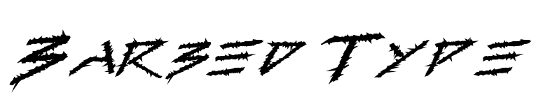 Barbed Type font preview