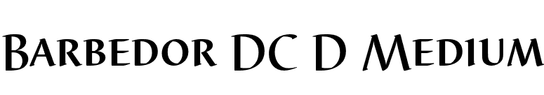 Barbedor DC D Medium font preview