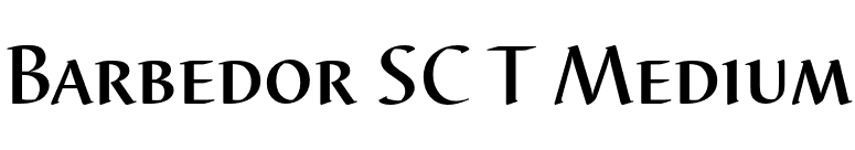 Barbedor SC T Medium font preview