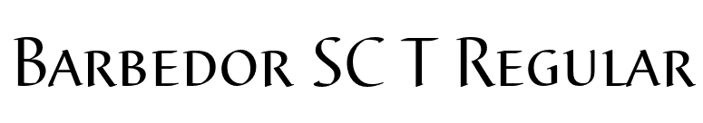 Barbedor SC T Regular font preview