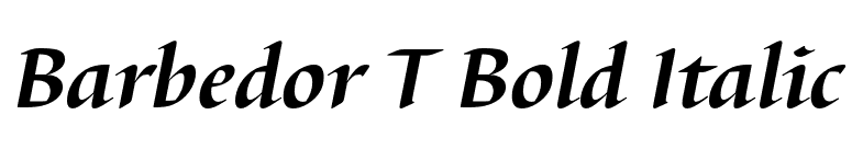Barbedor T Bold Italic font preview