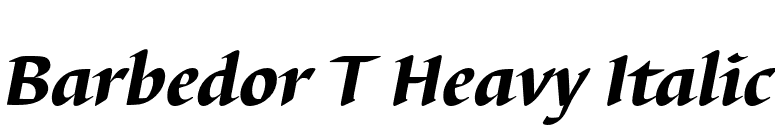 Barbedor T Heavy Italic font preview