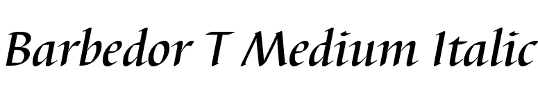 Barbedor T Medium Italic font preview