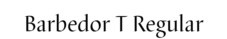 Barbedor T Regular font preview
