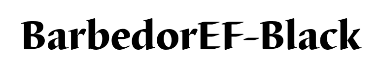 BarbedorEF-Black font preview