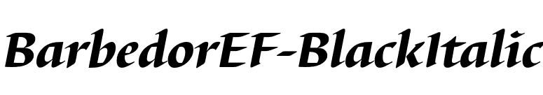 BarbedorEF-BlackItalic font preview